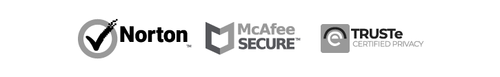 Norton Secured · McAfee Secure · TRUSTe